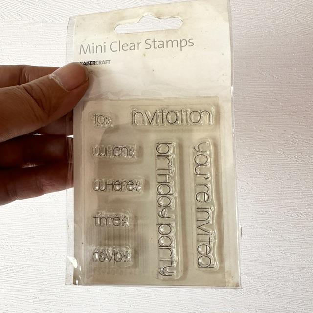 Kaisercraft Mini Clear Stamp - Invitation - Image 2