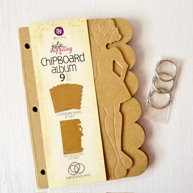 Prima Marketing Julie Nutting DOLL MIXED MEDIA CHIPBOARD ALBUM - Image 2