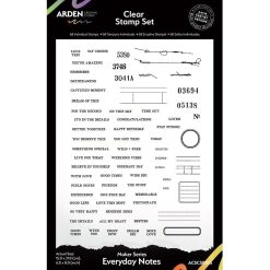 Arden Creative Studio Maker Series Everyday Notes 6x8 Inch Stamp Set