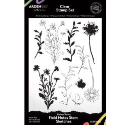 Arden Creative Studio Maker Series Field Notes Stem Sketches 6x8 Inch Stamp Set