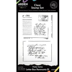 Arden Creative Studio Maker Series Letter Box Remnants 4x6 Inch Stamp Set