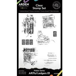 Arden Creative Studio Maker Series ARTful Ledgers 4x6 Inch Stamp Set