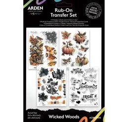 Arden Creative Studio Wicked Woods 6x8 Inch Rub On Transfer Set