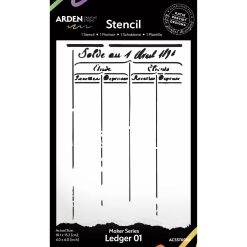Arden Creative Studio Maker Series Ledger 4x6 Inch Stencil