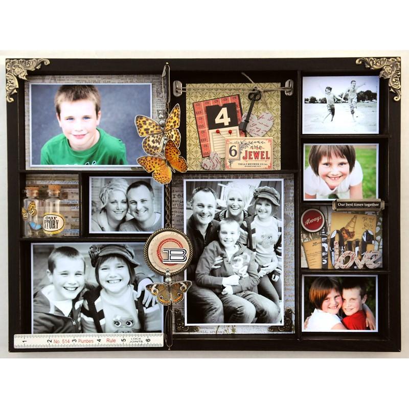 7Gypsies Vintage Reproduction Printers Tray: Letterblock: Black w/Silver Handle - Image 3