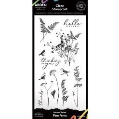 Arden Creative Studio Maker Series Fine Ferns 4x8 Inch Stamp Set