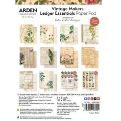 Arden Creative Studio Vintage Makers Ledger Essentials 6x8 Inch Paper Pad