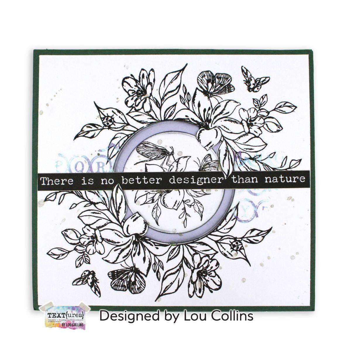 TEXT(ures) Beneath The Brambles Floral Borders and Corners 6x8 Inch Stamp Set - Image 3