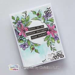 Alternative view of TEXT(ures) Beneath The Brambles Floral Borders and Corners 6x8 Inch Stamp Set