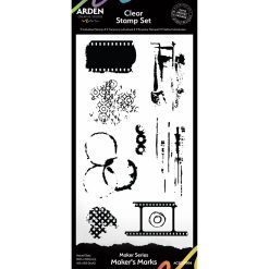 Arden Creative Studio Maker Series Makers Marks 4x8 Inch Stamp Set