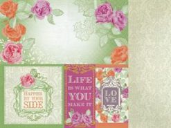 Alternative view of Kaisercraft Flora Delight 12x12 Scrapbook Paper Happiness
