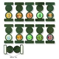 Alternative view of 7Gypsies METAL INDEX VINTAGE NUMBERS Tab Self Adhesive