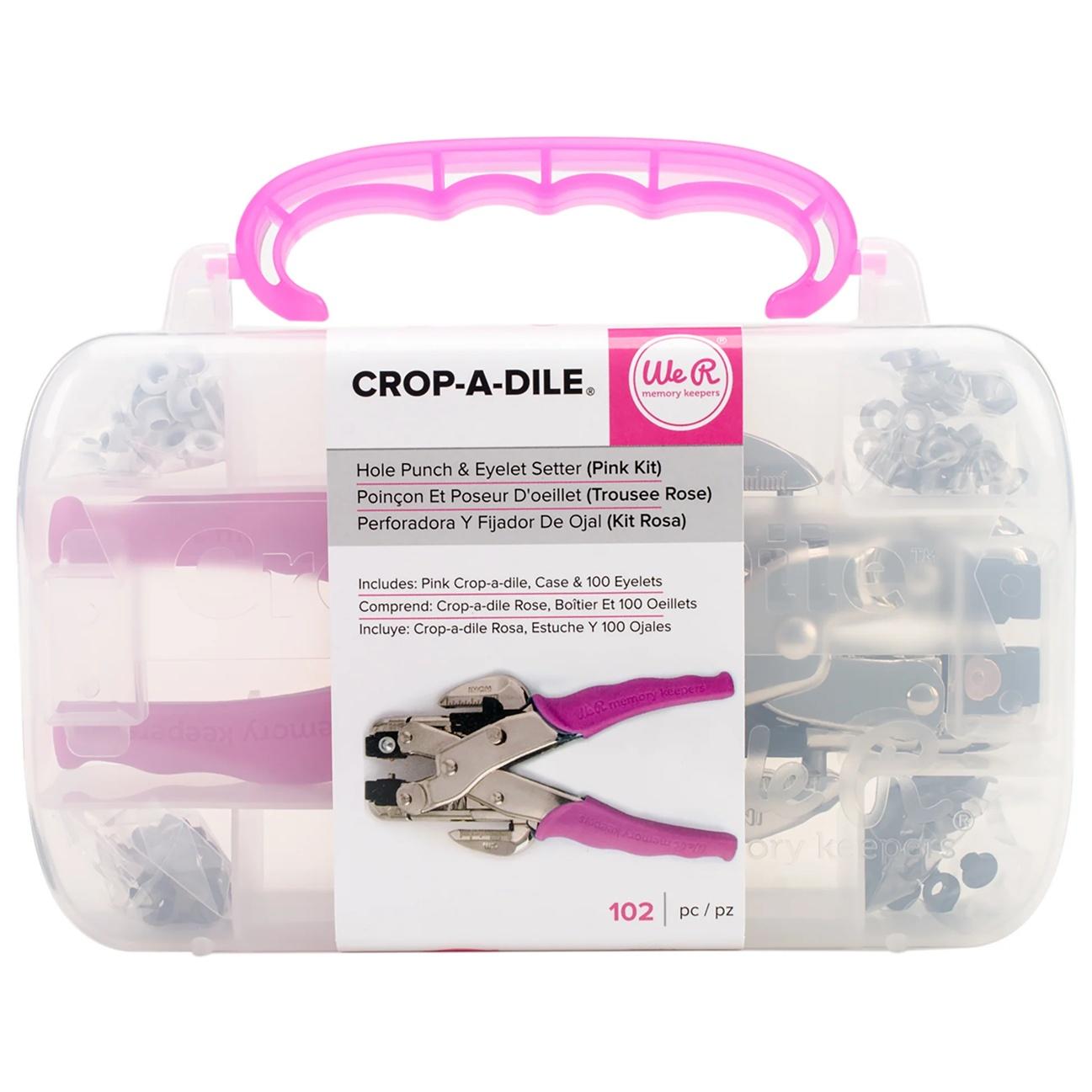 We R Memory Keepers Crop A Dile Eyelet & Punch Kit (Pink)