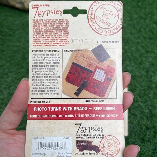 7Gypsies Metal Colored Photo Turns with Brads (for Scrapbooks, Junk Journals) - Image 4