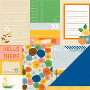 American Crafts AMY TANGERINE READY SET GO DOUBLE-SIDED CARDSTOCK 12X12 - True Story