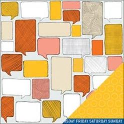 American Crafts Amy Tangerine Ready Set Go Double-sided Cardstock - Think Good Thoughts