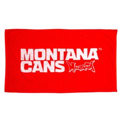 MONTANA BEACH TOWEL TYPO+LOGO - RED