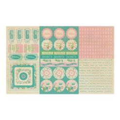 Authentique Paper Seasons Spring Cardstock Stickers 12"X8" - Elements Repeats, Alphas, Diction Words