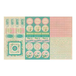 Authentique Paper Seasons Spring Cardstock Stickers 12"X8" - Elements Repeats, Alphas, Diction Words