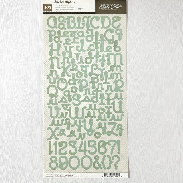 Studio Calico Alpha Stickers - Seafoam - 6x12 - Image 2