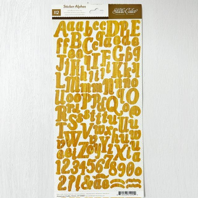 Studio Calico 6x12 Woodgrain Alphabet Stickers - Image 2