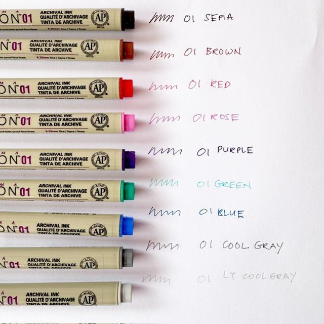 Sakura Pigma Micron Water Based Pigment Marker - Set of 12's - Image 5