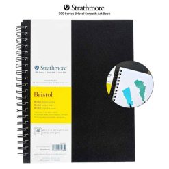 Strathmore 300 Series Bristol Smooth Book 8.5x11 (Hard Cover for Pen, Ink, Markers)